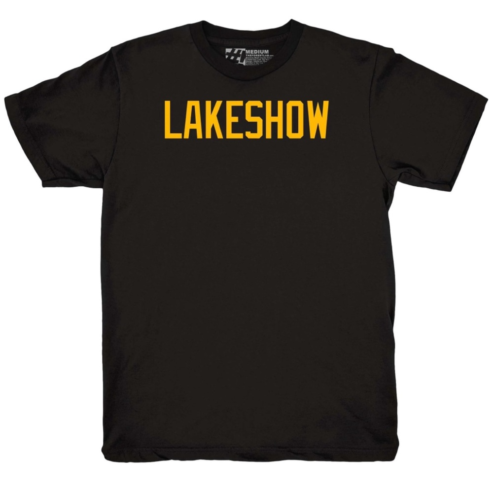 The Forest Lab Los Angeles Lakers LAKESHOW Black & Gold T-Shirt Size 5XL New